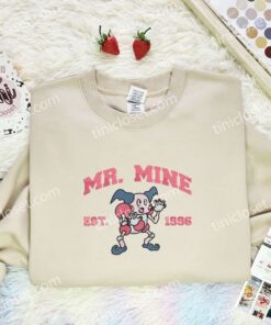 Mr Mine Embroidered Shirt, Pokemon Embroidered Hoodie, Anime Embroidered Sweatshirt (1)