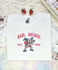Mr Mine Embroidered Shirt, Pokemon Embroidered Hoodie, Anime Embroidered Sweatshirt