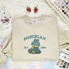 Munchlax Embroidered Shirt, Pokemon Embroidered Hoodie, Anime Embroidered Sweatshirt