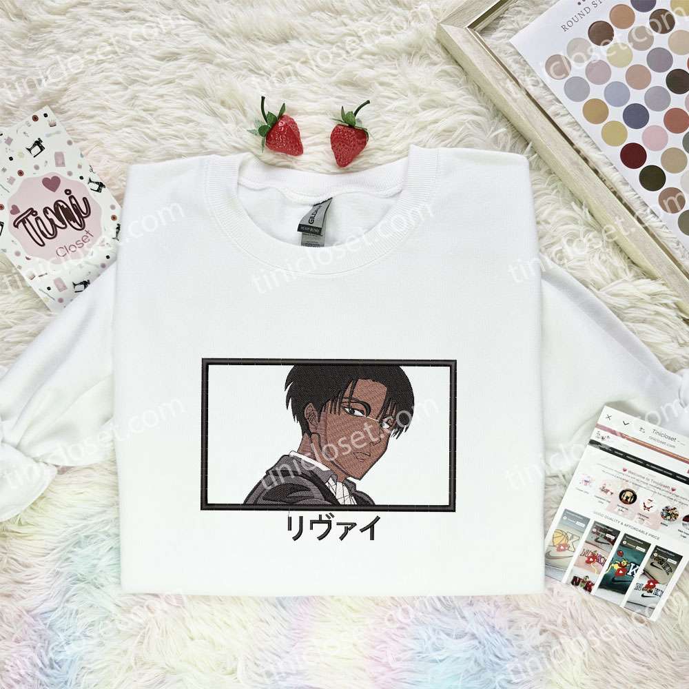 Levi Ackerman Attack On Titan Anime Embroidered Shirt