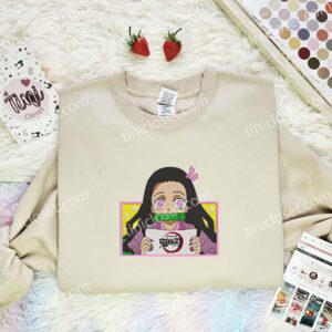 Nezuko Demon Slayer Anime Embroidered Shirt