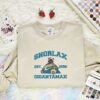 Snorlax Gigantamax Embroidered Shirt, Pokemon Embroidered Hoodie, Anime Embroidered Sweatshirt