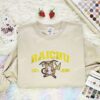 Raichu Embroidered Shirt, Pokemon Embroidered Hoodie, Anime Embroidered Sweatshirt