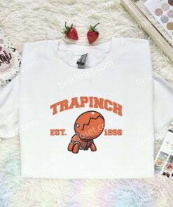 Trapinch Embroidered Shirt, Pokemon Embroidered Hoodie, Anime Embroidered Sweatshirt (3)