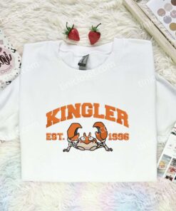 Kingler Embroidered Shirt,Pokemon Embroidered Hoodie, Anime Embroidered Sweatshirt (3)