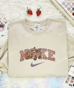 Cars Pumpkin Embroidered Shirt, Disney Pixar Embroidered Hoodie, Halloween Embroidered T Shirt (2)