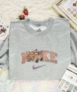 Cars Pumpkin Embroidered Shirt, Disney Pixar Embroidered Hoodie, Halloween Embroidered T Shirt (3)