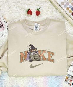 Cars Witch Embroidered Shirt, Disney Pixar Embroidered Hoodie, Halloween Embroidered T-Shirt