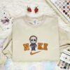 Chibi Michael Myers Embroidered Shirt, Horror Movie Embroidered Hoodie, Halloween Embroidered Sweatshirt