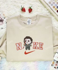 Chibi Michael Myers Embroidered Shirt, Horror Movie Embroidered Hoodie, Halloween Embroidered Sweatshirt (3)