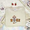 Chibi Pennywise Embroidered Shirt, Horror Movie Embroidered Hoodie, Halloween Embroidered Sweatshirt