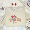 Chibi Pennywise Embroidered Shirt, Horror Movie Embroidered Hoodie, Halloween Embroidered Sweatshirt
