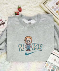 Chucky Embroidered Shirt, Horror Movie Embroidered Hoodie, Halloween Embroidered Sweatshirt (1)