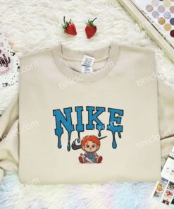 Cute Baby Chucky Embroidered Shirt, Horror Movie Embroidered Hoodie, Halloween Embroidered Sweatshirt (1)