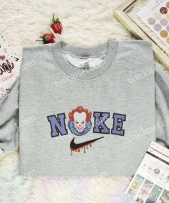 IT Clown Pennywise Embroidered Shirt, Horror Movie Embroidered Hoodie, Halloween Embroidered Sweatshirt (2)