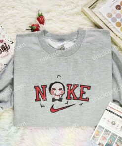 Jigsaw Embroidered Shirt, Horror Movie Embroidered Hoodie, Halloween Embroidered Sweatshirt (1)