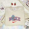 Labubu Captain America Embroidered Shirt, Superhero Embroidered Hoodie, Cartoon Embroidered Sweatshirt