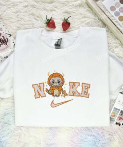 Labubu Charmander Embroidered Shirt, Pokemon Anime Embroidered Hoodie, Cartoon Embroidered Sweatshirt (3)