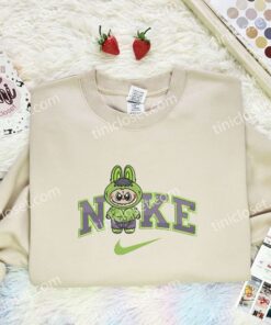 Labubu Hulk Embroidered Shirt, Superhero Embroidered Hoodie, Cartoon Embroidered Sweatshirt (2)