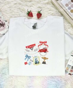 Cars Theme Embroidered Shirt, Pixar Movie Embroidered Hoodie, Disney Characters Embroidered T-Shirt 2
