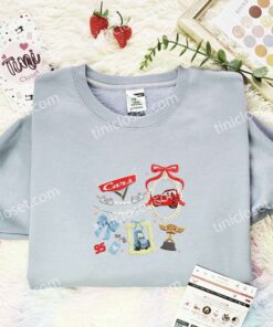 Cars Theme Embroidered Shirt, Pixar Movie Embroidered Hoodie, Disney Characters Embroidered T Shirt (3)
