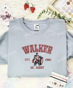 Captain America Walker US Hero Embroidered Shirt, Marvel Superhero Embroidered Hoodie, Movie Embroidered T Shirt (1)