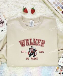 Captain America Walker US Hero Embroidered Shirt, Marvel Superhero Embroidered Hoodie, Movie Embroidered T Shirt (2)