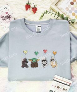 Star Wars Characters Disney Balloons Embroidered Shirt, Movie Embroidered Hoodie, Best Gift Idea (2)