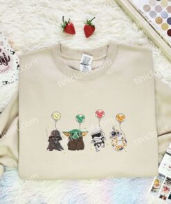 Star Wars Characters Disney Balloons Embroidered Shirt, Movie Embroidered Hoodie, Best Gift Idea (3)