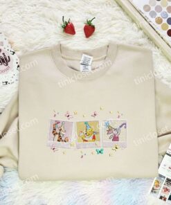Pooh And Friends Birthday Embroidered Shirt, Disney Characters Embroidered Hoodie, Best Birthday Gift Idea (3)