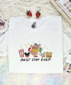 Gus Gus Disney Snack Embroidered Shirt, Cinderella Embroidered Hoodie, Disney Characters Embroidered T Shirt (1)