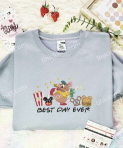 Gus Gus Disney Snack Embroidered Shirt, Cinderella Embroidered Hoodie, Disney Characters Embroidered T Shirt (2)