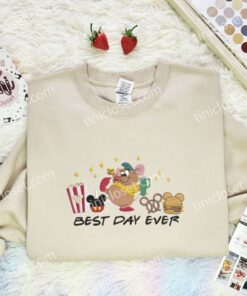 Gus Gus Disney Snack Embroidered Shirt, Cinderella Embroidered Hoodie, Disney Characters Embroidered T Shirt (3)