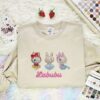 Labubu Disney Princess Cosplay Embroidered Shirt, Disney Characters Embroidered Hoodie, Cartoon Embroidered T-Shirt