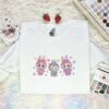 Labubu Fluffy Monsters Embroidered Shirt, Cartoon Embroidered Hoodie, Best Birthday Gift Idea