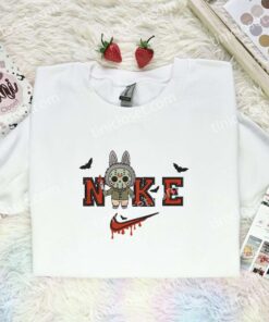 Labubu Jason Voorhees Embroidered Shirt, Halloween Embroidered Hoodie, Holiday Embroidered T Shirt (1)