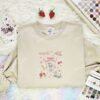 Marie Cat Pink Coquette Embroidered Shirt, Aristocat Embroidered Hoodie, Disney Characters Embroidered T-Shirt