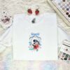 Max Dog Bow Frame Embroidered Shirt, Disney Characters Embroidered Hoodie, Cartoon Embroidered T-Shirt