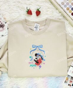 Max Dog Bow Frame Embroidered Shirt, Disney Characters Embroidered Hoodie, Cartoon Embroidered T Shirt (3)