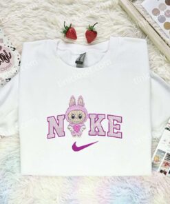 Angel Heart Labubu Embroidered Shirt, Art Toy Embroidered Hoodie, Best Gift Idea (1)