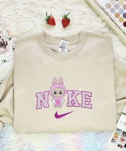 Angel Heart Labubu Embroidered Shirt, Art Toy Embroidered Hoodie, Best Gift Idea (3)