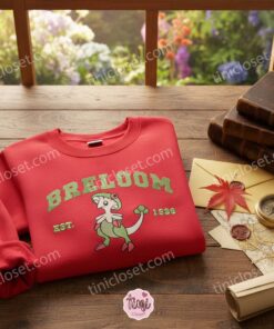 Breloom Anime Embroidery Sweatshirt, Retro Gaming Crewneck, Boyfriend Hoodie Gift