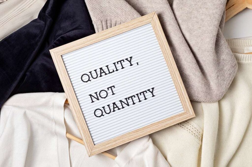 The slow wardrobe isn’t about eliminating joy from fashion, it brings back the joy.