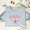 Aurora Est 1959 Embroidered Shirt, Disney Princess Embroidered Hoodie, Disney Characters Embroidered Sweatshirt