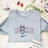 Blue Labubu Stitch Embroidered Shirt, Art Toy Embroidered Hoodie, Best Gift Idea