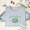 Bulbasaur Est 1996 Embroidered Shirt, Pokemon Embroidered Hoodie, Anime Embroidered Sweatshirt