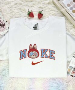 Labubu America Glasses Embroidered Shirt, 4th Of July Embroidered Hoodie, Holiday Embroidered Sweatshirt (1)