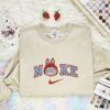 Labubu America Glasses Embroidered Shirt, 4th Of July Embroidered Hoodie, Holiday Embroidered Sweatshirt