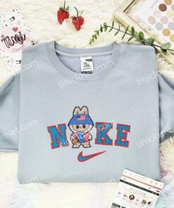 Labubu America Outfit Embroidered Shirt, Art Toy Embroidered Hoodie, 4th Of July Embroidered T Shirt (2)