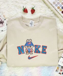 Labubu America Outfit Embroidered Shirt, Art Toy Embroidered Hoodie, 4th Of July Embroidered T Shirt (3)